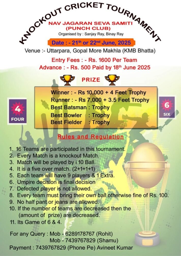 Knockout Cricket Tournament