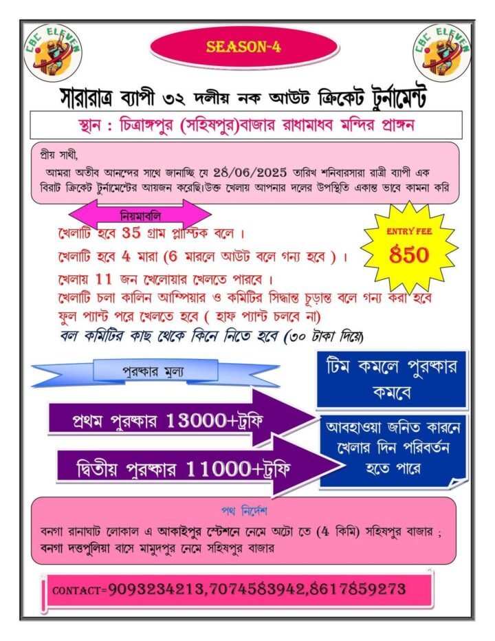 Knockout Cricket Tournament
