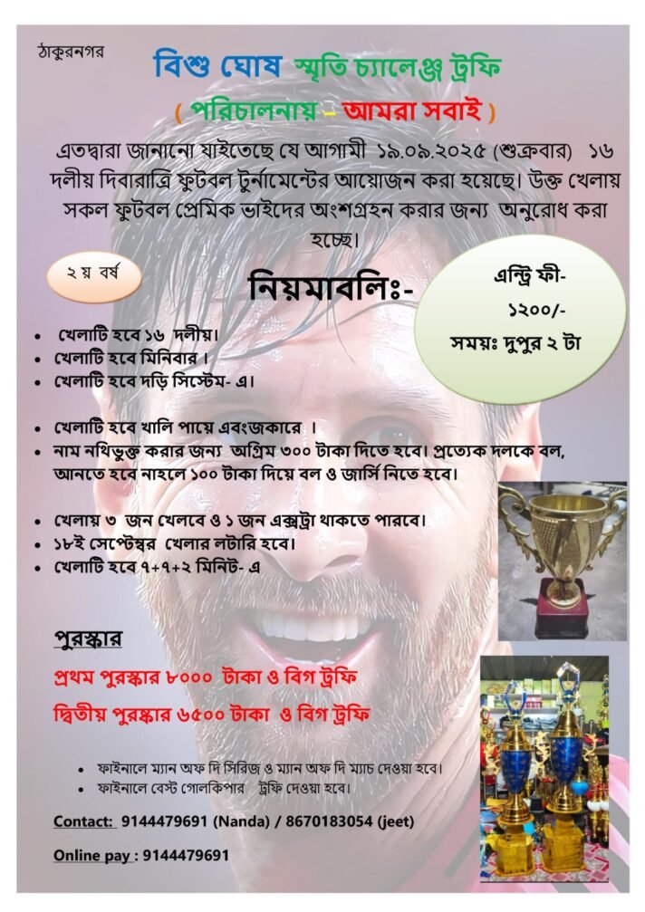 Bishu ghosh sriti cup
